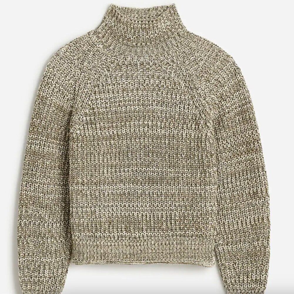 Madewell Chunky Knit Marled Turtleneck Sweater